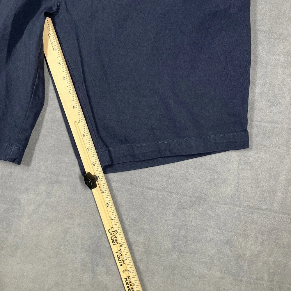 Islandia Men's Shorts 40 Navy Cotton Belted Flat Front Casual Summer NWT **READ* - Picture 13 of 14
